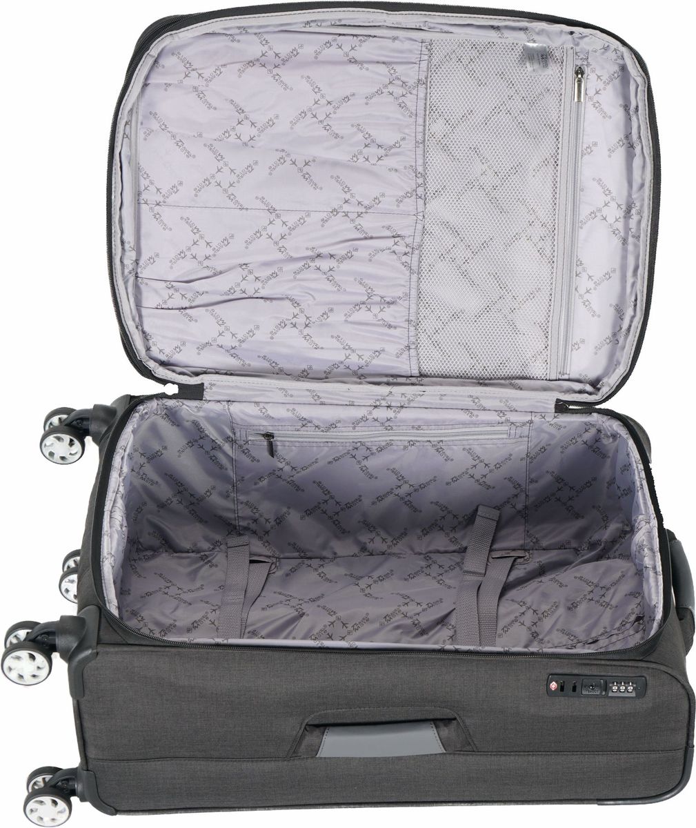 Travel Mate Tpu Black Spinner Trolley Case
