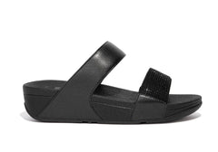 Fitflop Ladies Lulu Crystal Embellished Slides In Black