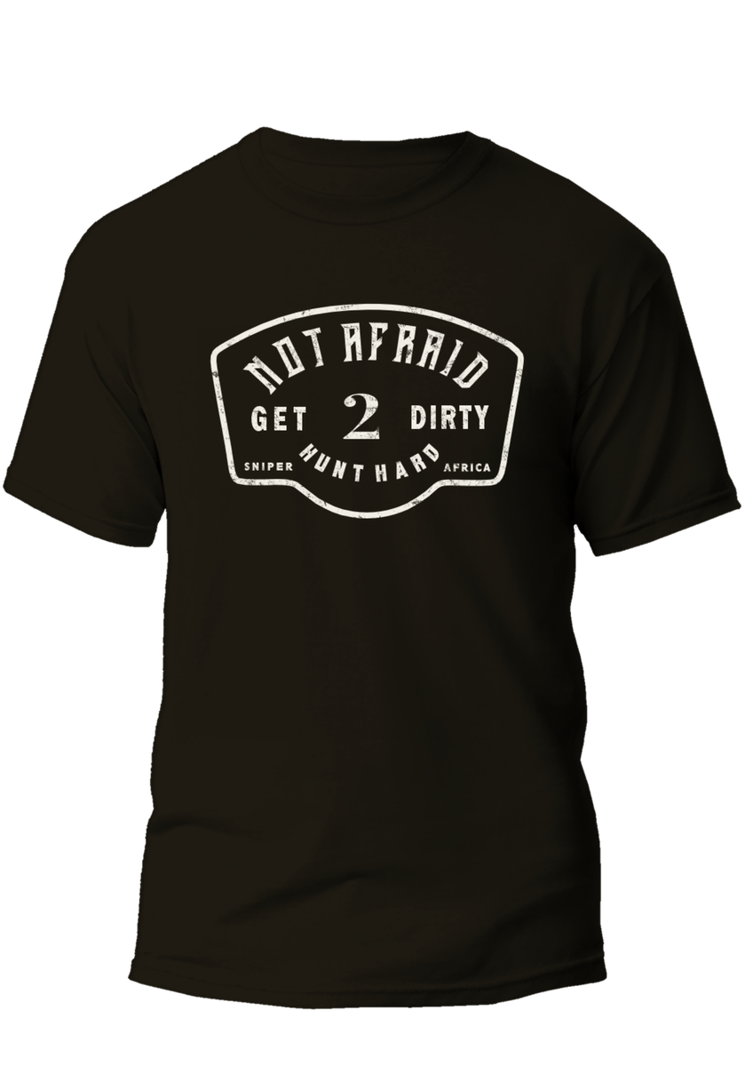 Sniper Not Afraid T-Shirt In Black
