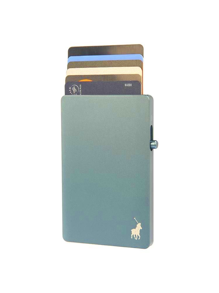 Polo Pop Up Aluminium Card Holder In Blue Grey