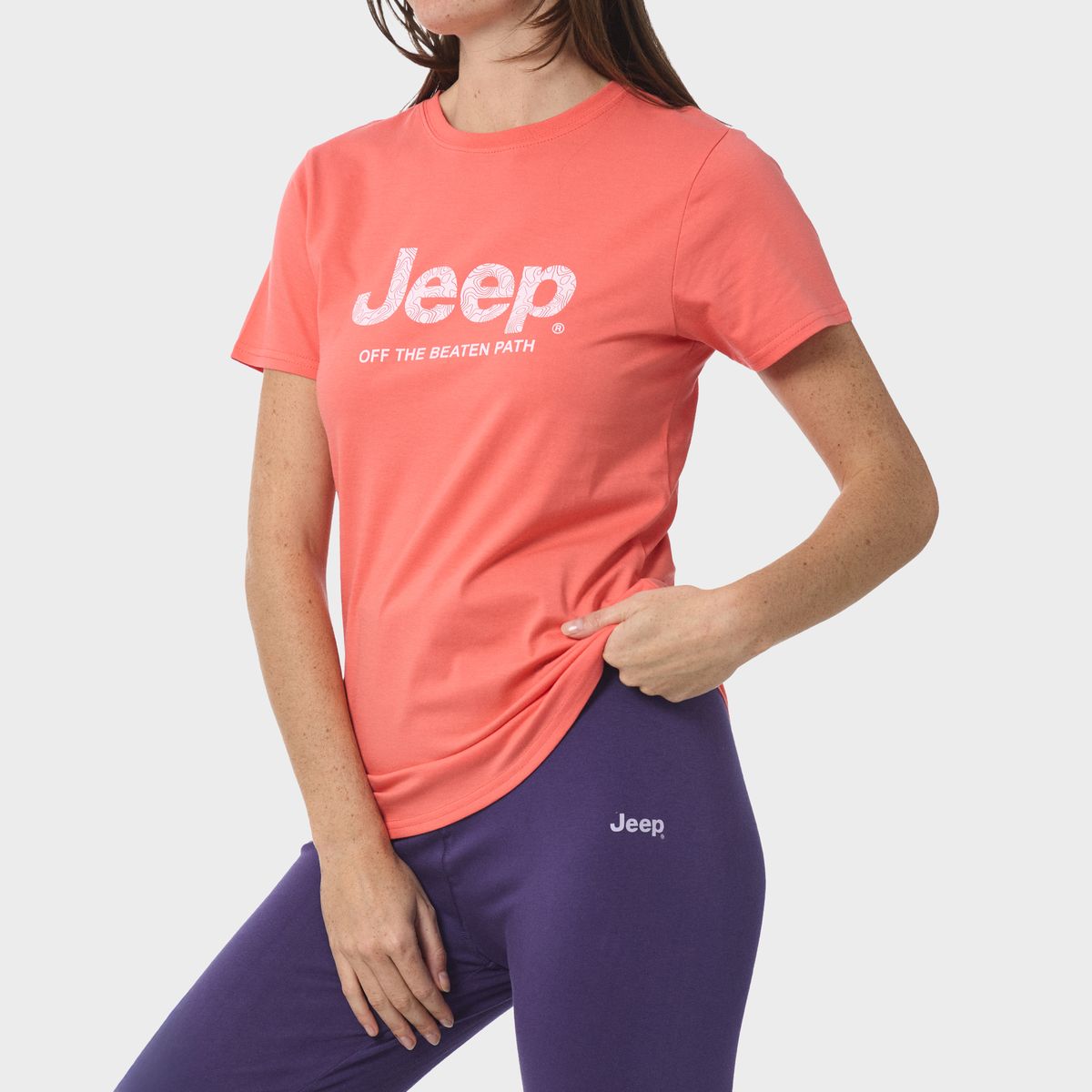 Jeep Womens Iconic Jeep Logo T-Shirts In Orange