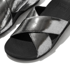 Fitflop Ladies Lulu Lustra Cross Slides In Black