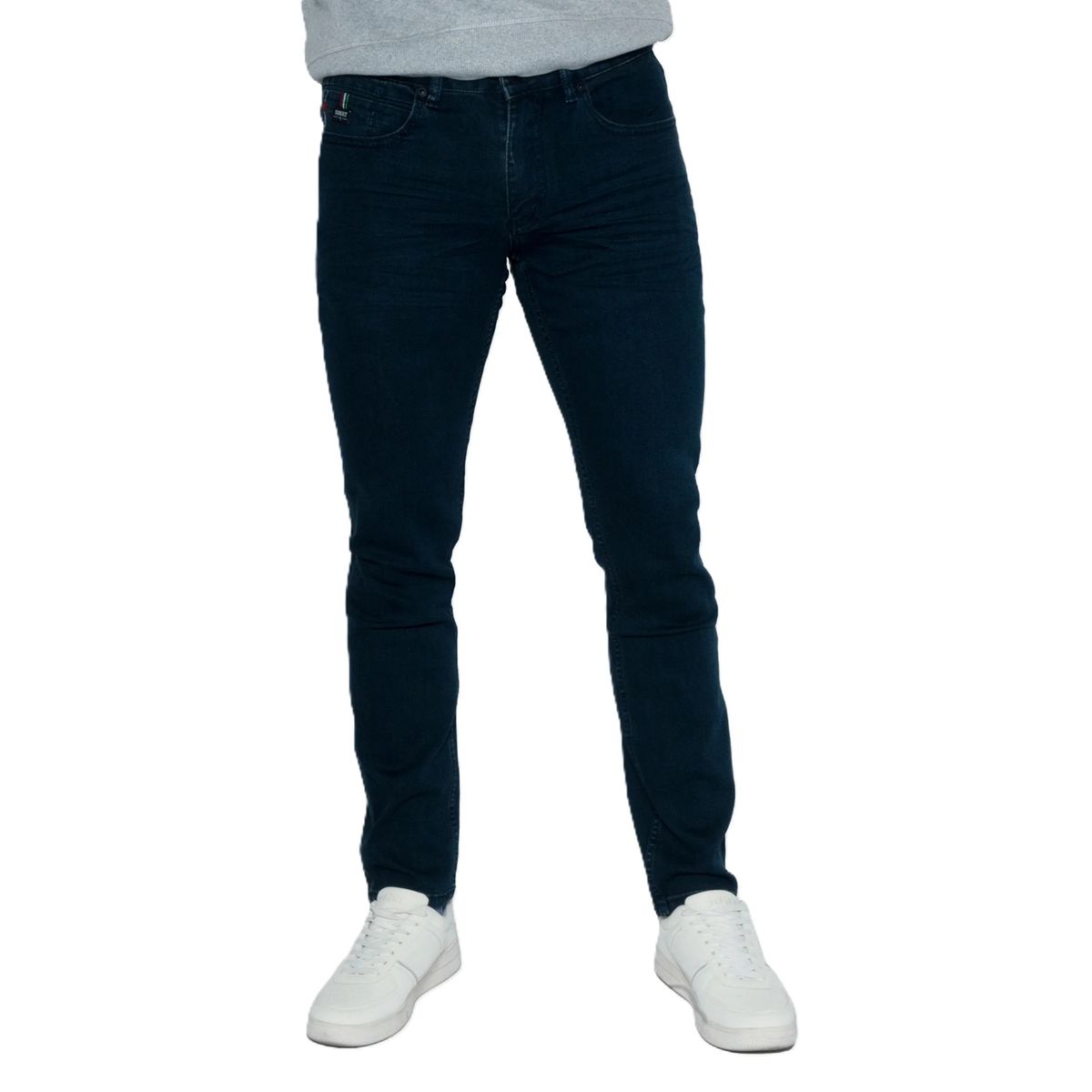 Soviet Mens Slim Leg Fashion Jeans In Blue Black