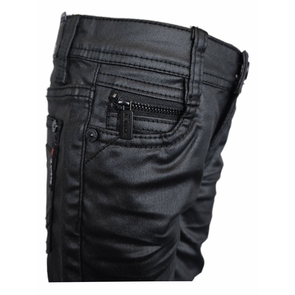 Soviet Boys Daring Coated Denim Short In Black