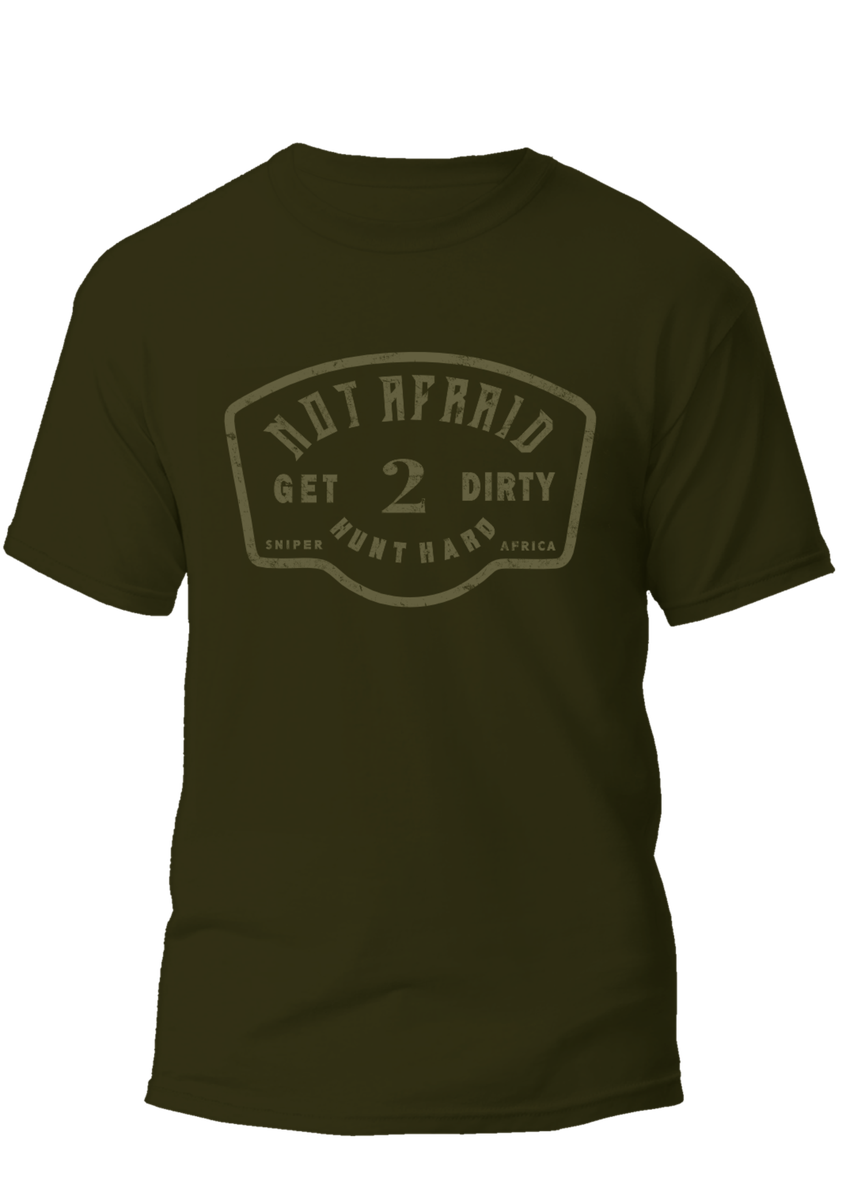 Sniper Not Afraid T-Shirt In Olive