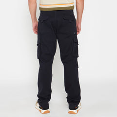 Jeep Mens Bolt Fixed Twill Cargo Pants Black