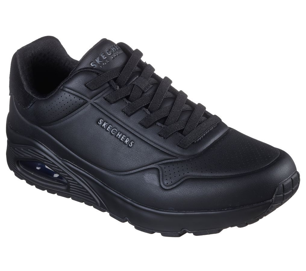 Skechers Mens Uno Shoes In Black