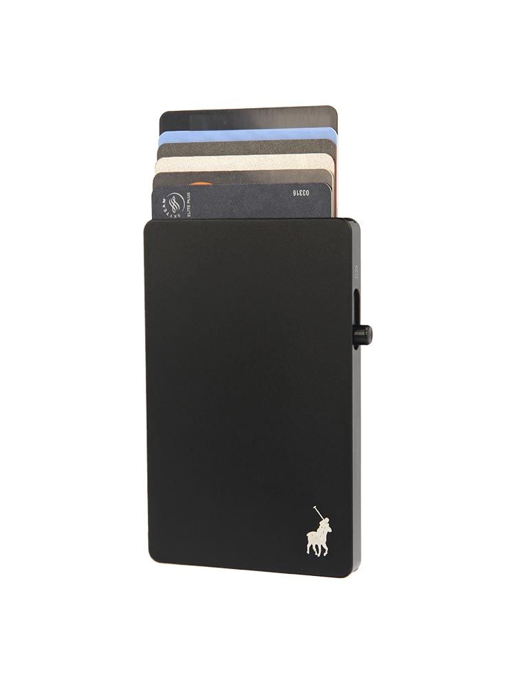 Polo Pop Up Aluminium Card Holder In Black