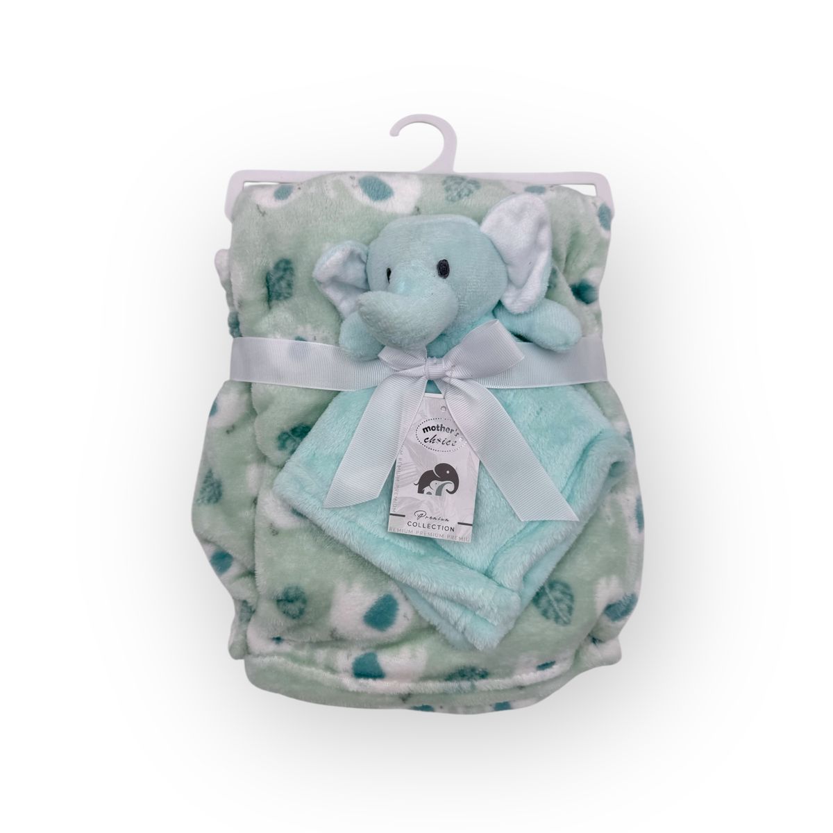 Mother's Choice Boys Elephant Dudu Blanket In Light Sea Green