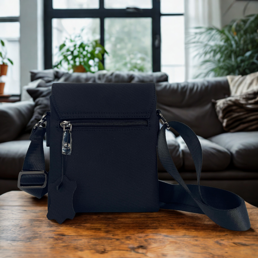 Lefel Balistic Nylon Mini Sling Bag In Black