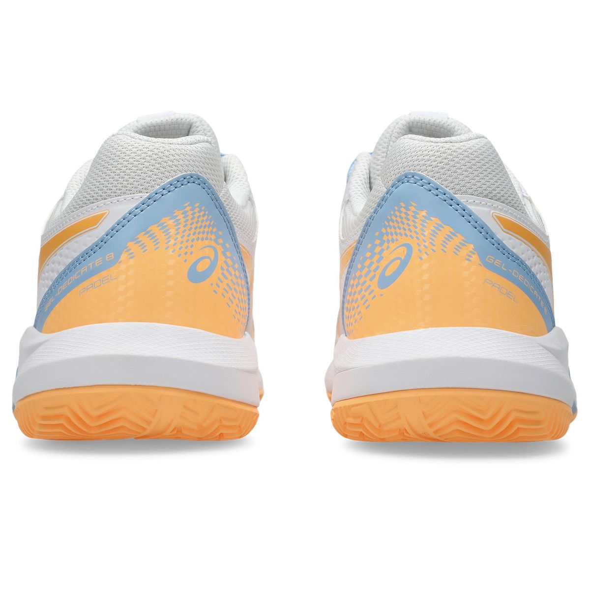 Asics Womens Gel-Dedicate Padel Shoes White/Orange Glow