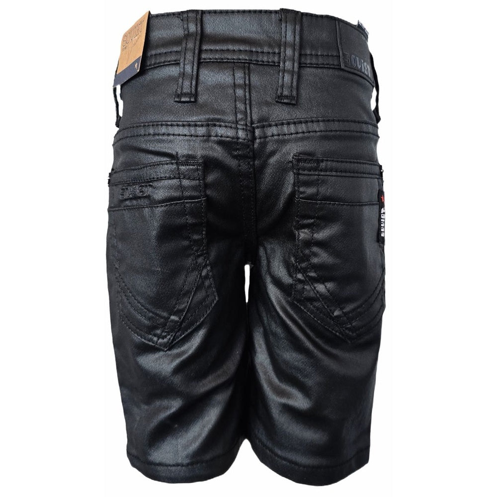Soviet Boys Daring Coated Denim Short In Black