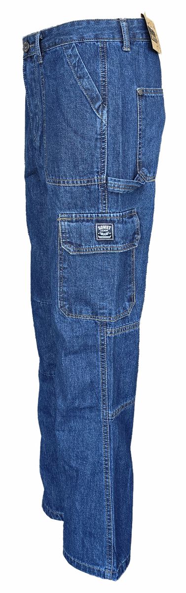 Soviet Mens Rhythm Over Sized Fashion Jeans In Dark Indigo
