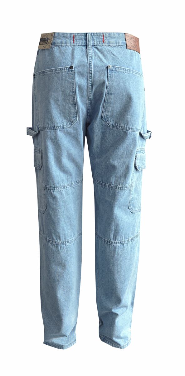 Soviet Mens Rhythm Over Sized Fashion Jeans In Light Indigo