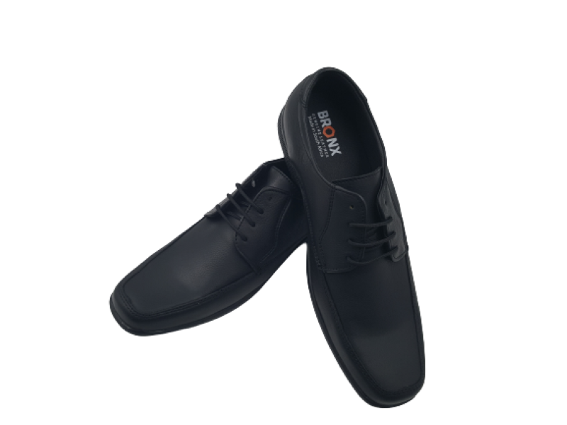 Bronx Mens City Natan Lace-Up Formal Shoes In Black