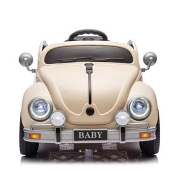 Electric Ride On Beetle Style Play Car In Beige