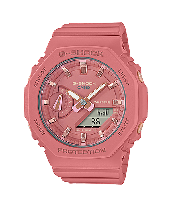 Casio Womens G-Shock Mini Carbon Core Resin Watch In Dusty Rose