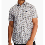 Polo Mens Floral Printed Short Sleeve Shirt In Aqua