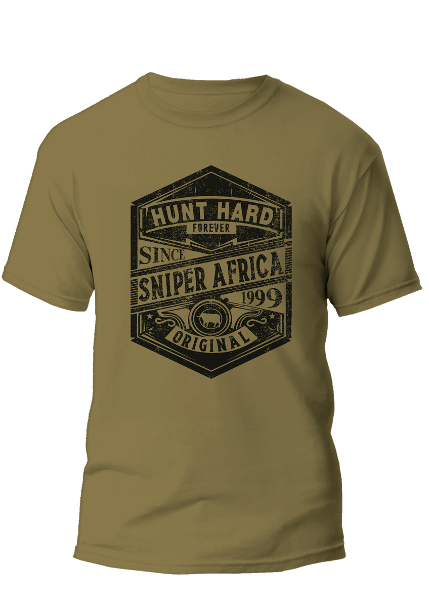 Sniper Mens Hunt Hard T-Shirt In Fatigue