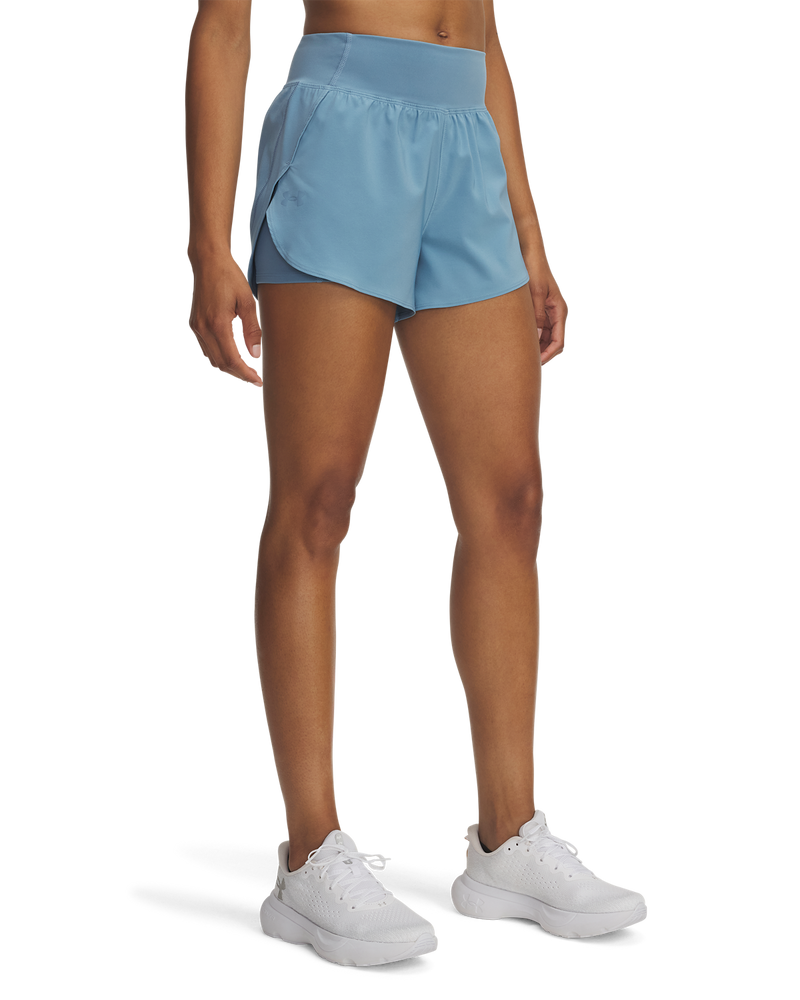 Under Armour Vanish 2 In 1 Shorts In Blue Smoke