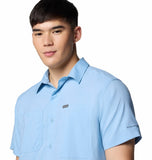 Columbia Mens Silver Ridge Utility Lite Shirt In Light Blue
