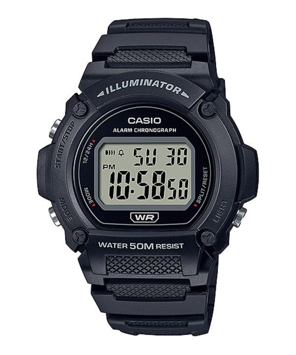 Casio Mens Digital Case Watch In Black