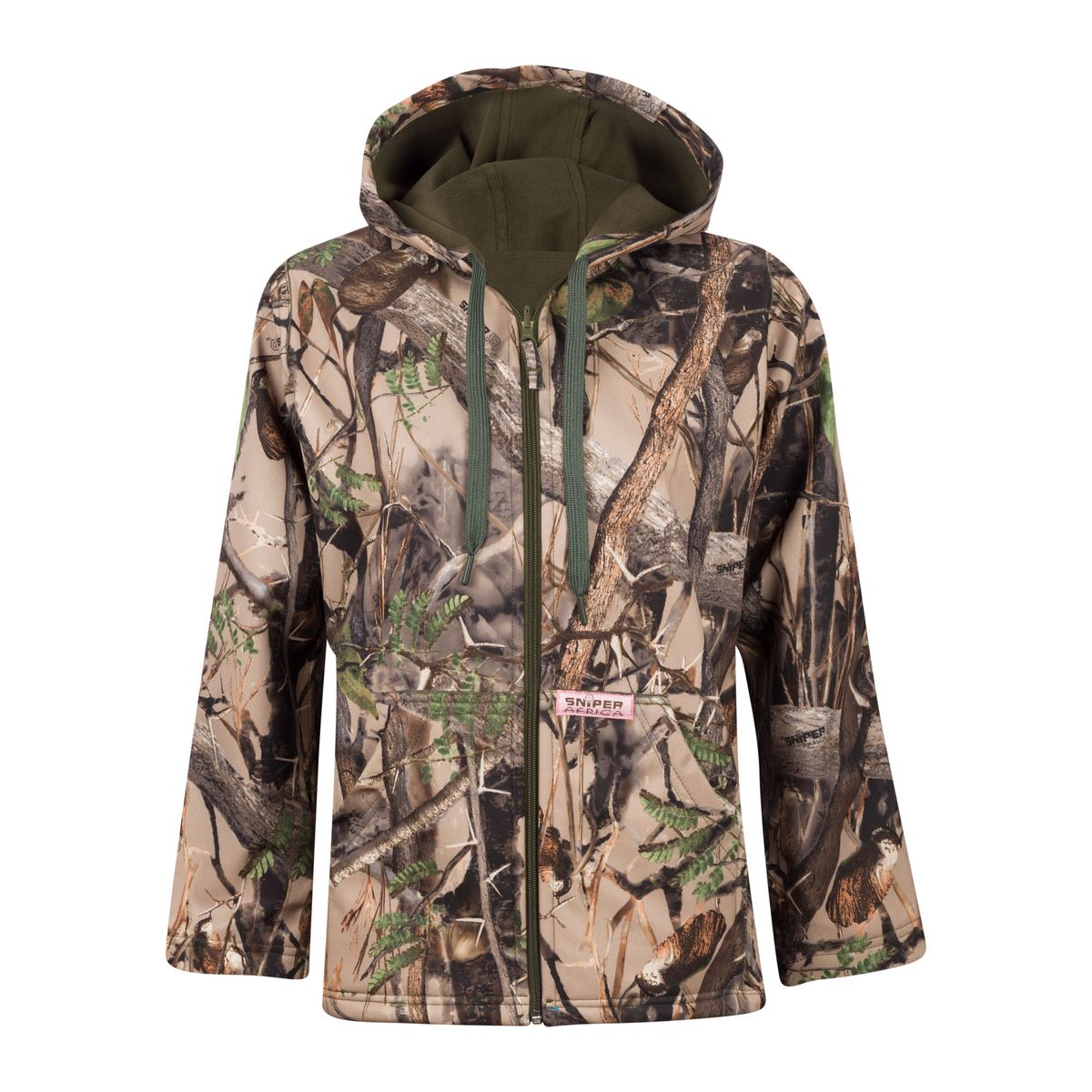 Sniper Ladies Camouflage Reversible Soft Shell Hooded Jacket
