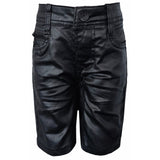 Soviet Boys Daring Coated Denim Short In Black