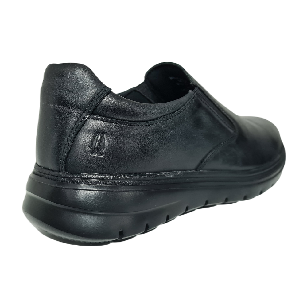 Hush Puppies Mens Carlos Black Waxy Nubuck Shoe