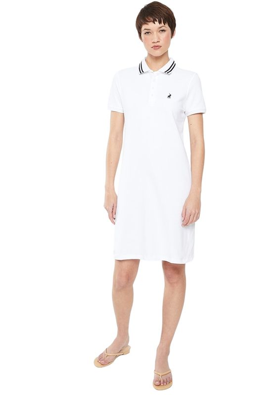 Polo 0048999 Wmn Leah Golfer Dress  White