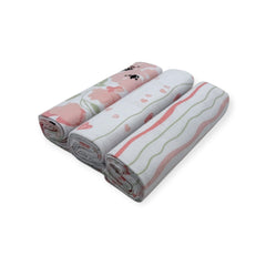 Mothers Choice Girls 3 Pack Flannel Reciever In White