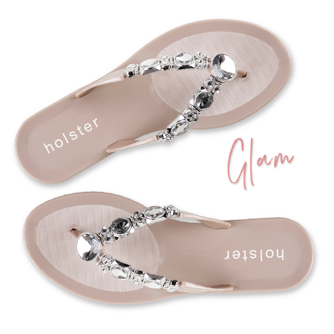 Holster Ladies Glam Sandals In Champagne