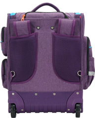 Boomerang S-540 Hard Base Trolly Orange Zips B/Pack Purple/Blue