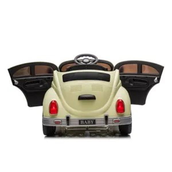 Electric Ride On Beetle Style Play Car In Beige
