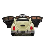 Electric Ride On Beetle Style Play Car In Beige