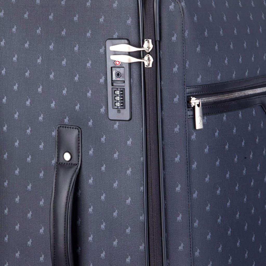 Polo Signature Luggage 4 Wheel Trolley Case Black