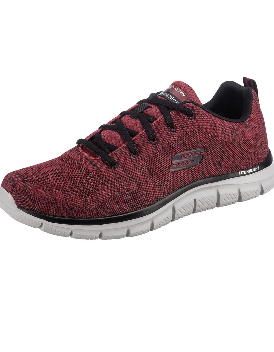 Skechers Mens Red And Black Track Shoes
