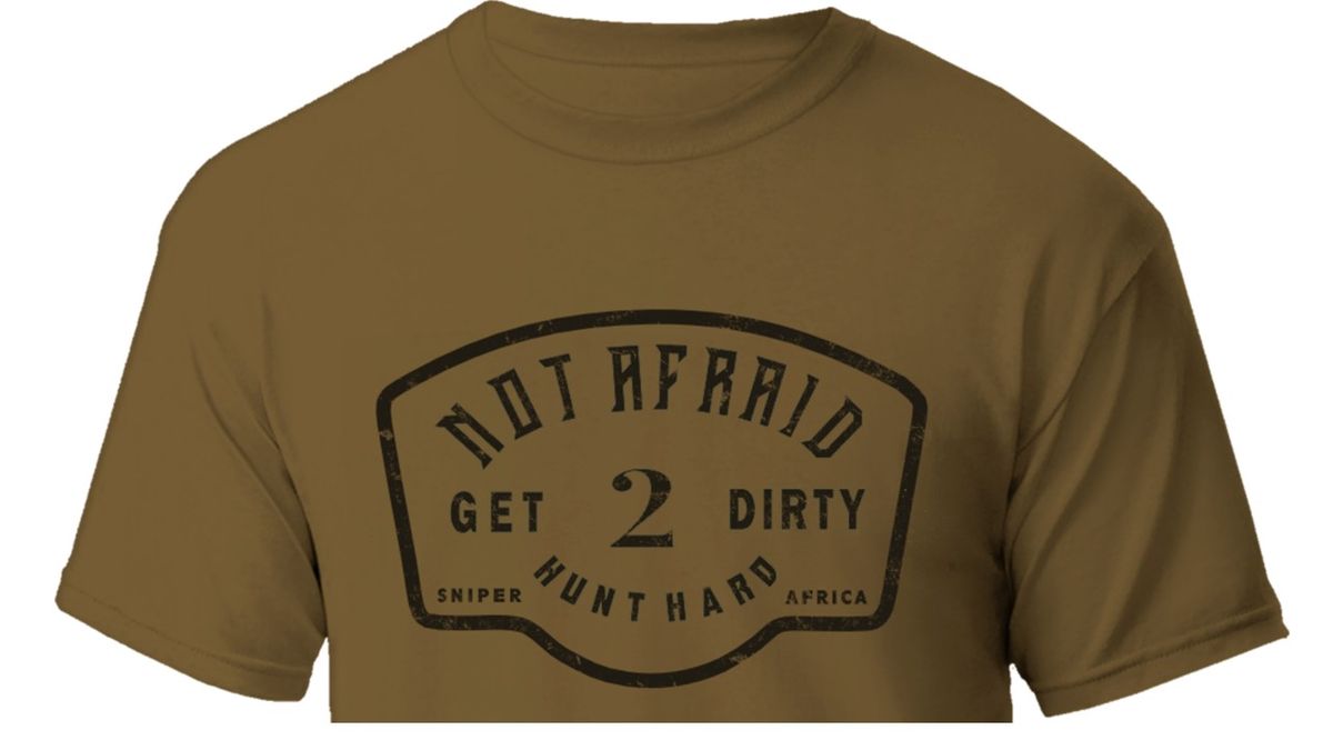 Sniper Mens Not Afraid T-Shirt In Coyote