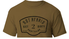 Sniper Mens Not Afraid T-Shirt In Coyote