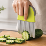 Creative Cooking Crinkle Chip Cutter In Green