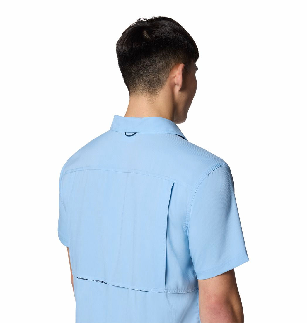 Columbia Mens Silver Ridge Utility Lite Shirt In Light Blue