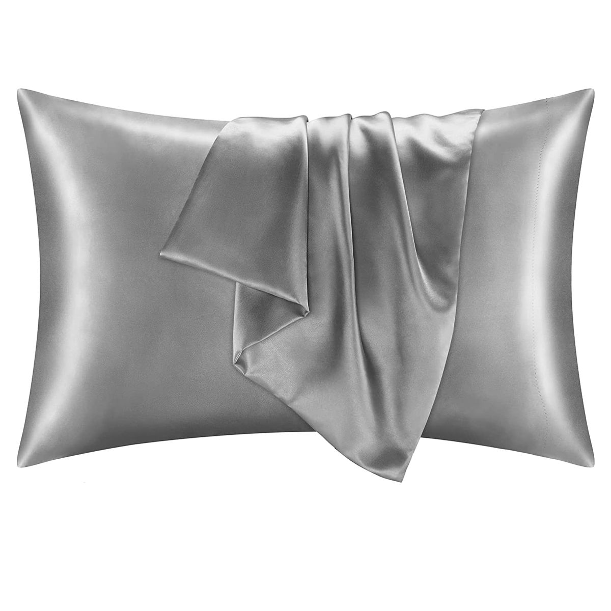 Cotton Co Satin Pillow Cases In Grey