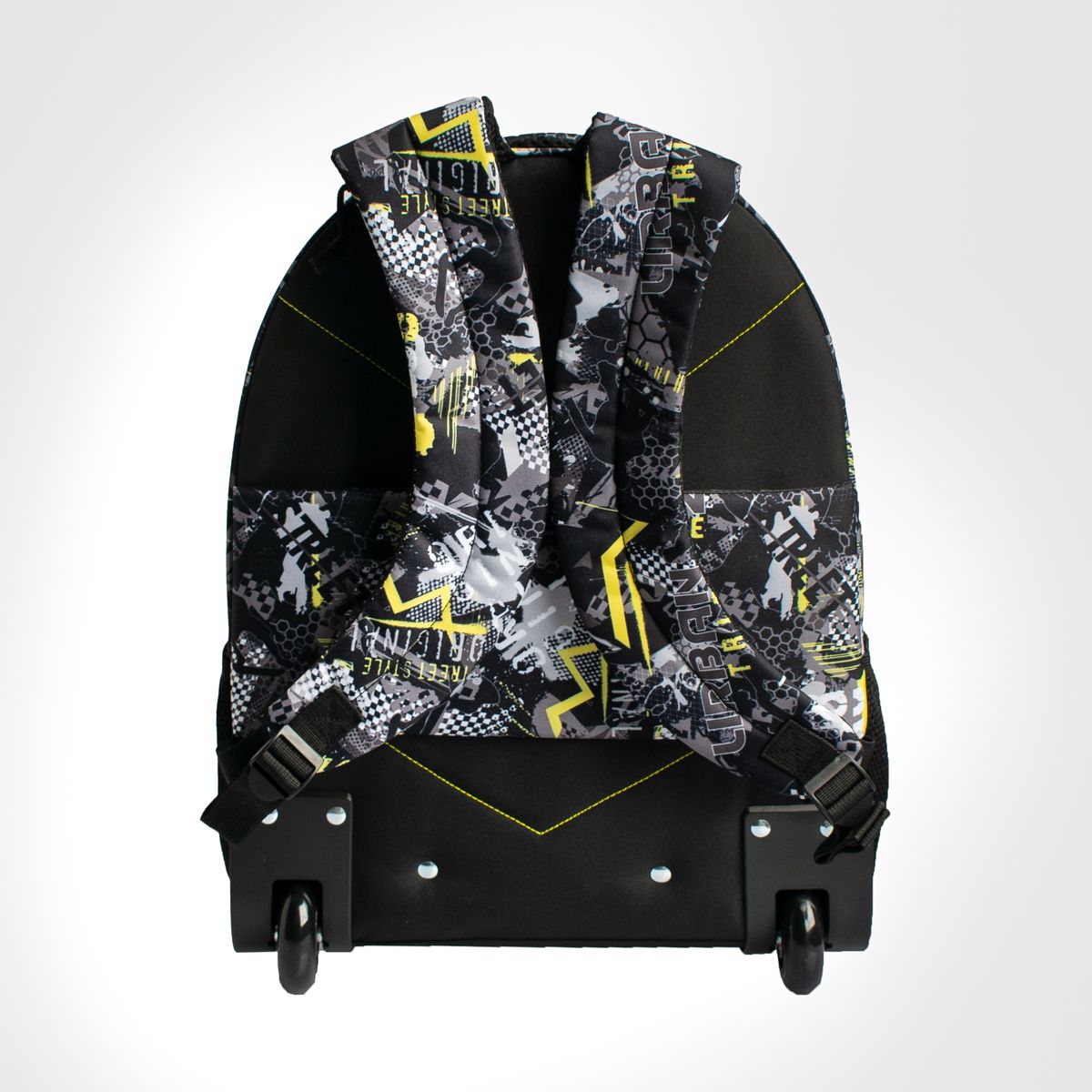 Squiggle Tween Trolley Bag Grey/Black/Yellow