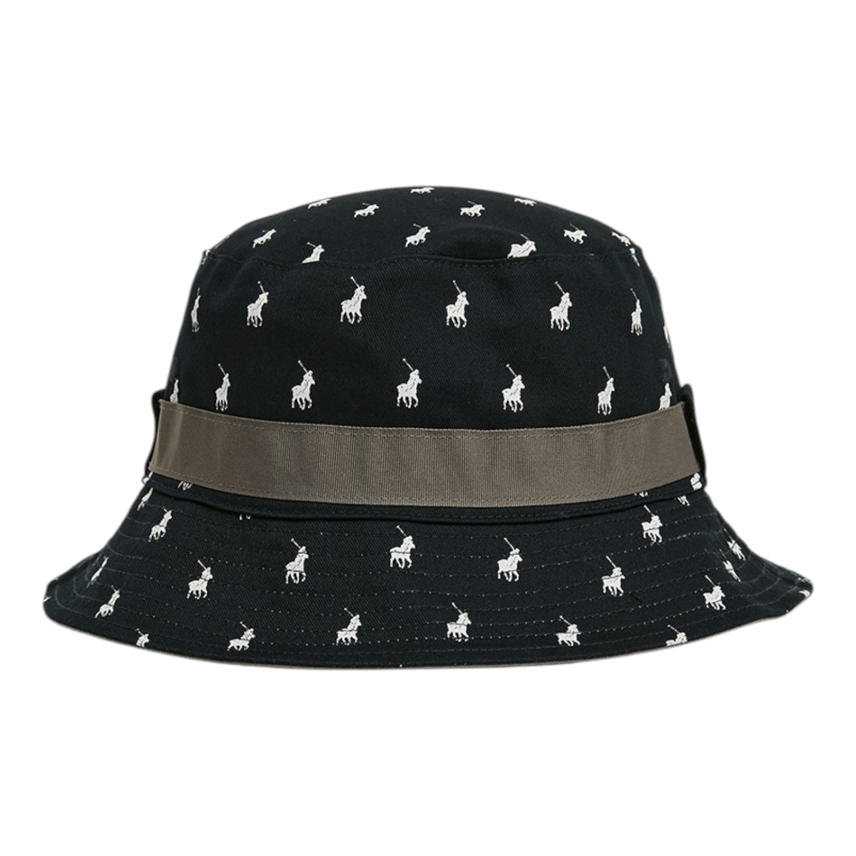 Polo Mens Monogram Reversible Bucket Hat In Grey Multi