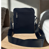 Lefel Balistic Nylon Medium Sling Bag In Black