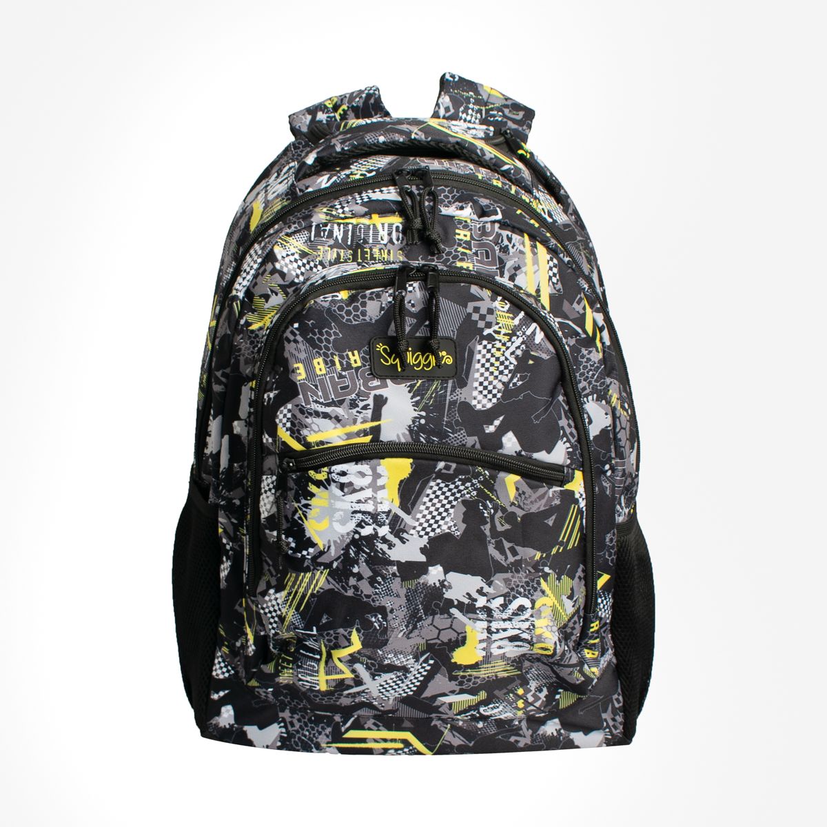 Squiggle Tween Trolley Bag Grey/Black/Yellow