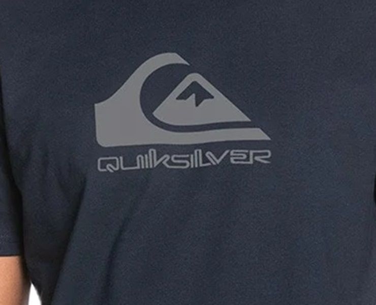 Quiksilver Mens Corp Logo T-Shirt In Navy