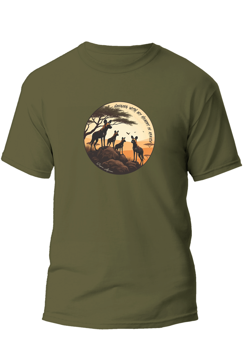 Sniper Wild Dogs Mens T-Shirt In Olive