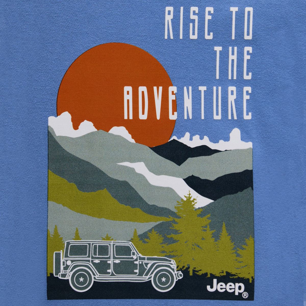 Jeep Boys Graphic Long Sleeve T-Shirt In Blue