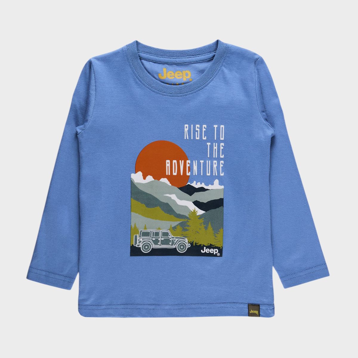Jeep Boys Graphic Long Sleeve T-Shirt In Blue